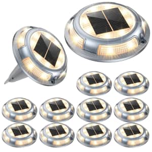 UGDLUCK Solar Deck Lights 12-Pack for $40