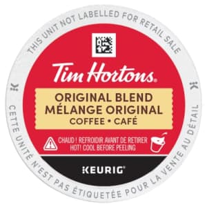Tim Hortons Single Serve Coffee Original Blend K-Cup Pods for Keurig Coffee Makers (30 K-Cups) for $50