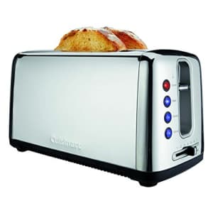 Cuisinart CPT-2400 086279117786 The The Bakery Artisan Bread Toaster, One Size, Chrome (Renewed) for $40
