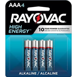 Energizer Rayovac RV8244J Alkaline AAA Cell Batteries, 1 Pack for $10