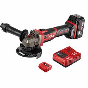 SKIL PWR CORE 20 Brushless 20V 4-1/2 Angle Grinder, Included 5.0Ah Battery, PWRJump Charger and for $99