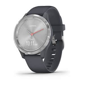Garmin vvomove 3S, Hybrid Smartwatch with Real Watch Hands and Hidden Touchscreen Display, Silver for $160