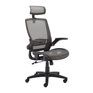 Amazon Basics Ergonomic Adjustable High-Back Mesh Chair with Flip-Up Arms and Headrest, Contoured for $178