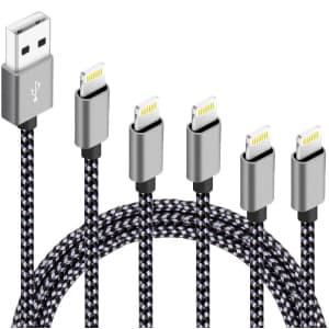 Idison MFi-Certified Lightning Cable 5-Pack for $11
