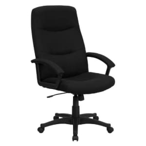 Flash Furniture High Back Black Fabric Executive Swivel Office Chair with Two Line Horizontal for $235 Flash Furniture High Back Black Fabric Executive Swivel Office Chair with Two Line Horizontal for $235