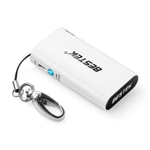 Bestek 1,000mAh USB Keychain Portable Battery Pack with Built-in Charging Cable for $5