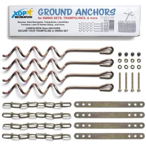 XDP Recreation Swing Set, Trampoline, & Patio Furniture Metal Ground Anchor Kit for $7 XDP Recreation Swing Set, Trampoline, & Patio Furniture Metal Ground Anchor Kit for $7