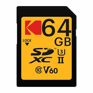 Kodak 64GB UHS-II U3 V60 Ultra Pro SDXC Memory Card for $25
