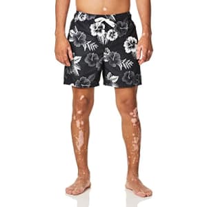 Kanu Surf Men's Standard Havana Swim Trunks (Regular & Extended Sizes), Miami Black, 5X for $14