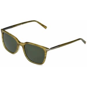 Nautica Men's N6246S Polarized Square Sunglasses, Amber Horn, 54/18/140 for $35