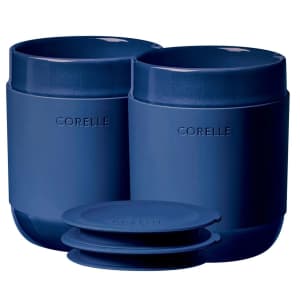 Corelle Stoneware 13.5-oz. Tumblers w/ Silicone Lids 2-Pack for $16