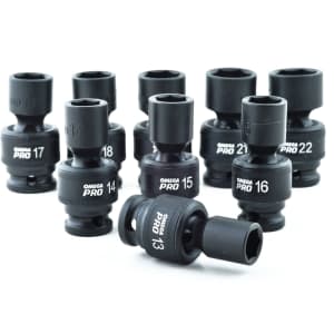 Omega Pro 9-Piece 1/2" Drive 6-Point Metric Swivel Impact Socket Set for $64
