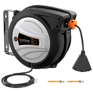 Tacklife 65-Foot Retractable Extension Cord Reel for $78