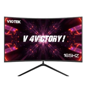 Viotek GNV27CB 27-Inch 165Hz Curved Gaming Monitor, Full HD 1080p, FreeSync Compatible, 3ms GTG, for $110