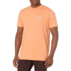 Columbia Apparel Men's Graphic T-Shirt Shirt, Bright Peach/Biber, Medium for $20