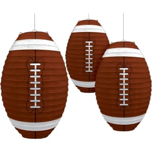 Football Frenzy Birthday Party Hanging Lanterns 3-Pack for $8