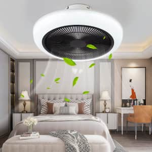 Yamafoo 18" Bladeless Enclosed Ceiling Fan for $77