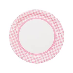 Fun Express Pink Gingham Dinner Plates (24 pc) Party Supplies for $50
