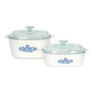 Corningware Pyroceram Blue Cornflower 4 pc. Glass Ceramic Cookware Set - Limited Edition for $190 Corningware Pyroceram Blue Cornflower 4 pc. Glass Ceramic Cookware Set - Limited Edition for $190