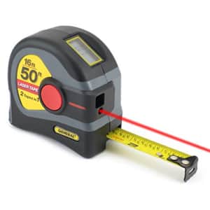 General Tools LTM1 2-in-1 Laser Tape Measure, LCD Digital Display, 50 Laser Measure, 16 Tape for $71
