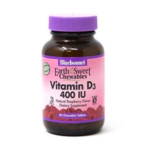 Bluebonnet Nutrition Earth Sweet Vitamin D3 400 IU Chewable Tablets, Aids in Muscle and Skeletal for $13