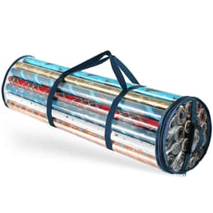Hearth & Harbor Waterproof Wrapping Paper Storage Bag for $10 Hearth & Harbor Waterproof Wrapping Paper Storage Bag for $10