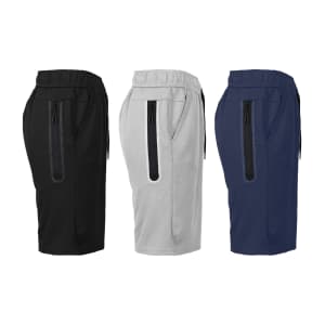 Men's Tech Fleece Shorts w/ Pockets 3-Pack for $13