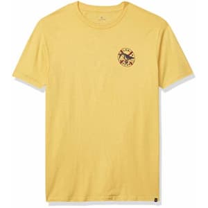 Rip Curl Men's Big Boys' Gator Crawl Premium TEE Shirt, Mustard, X-Large for $29