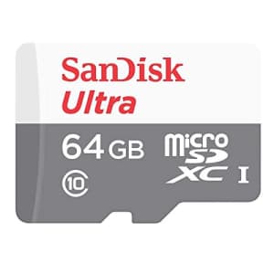 SanDisk Ultra 64GB microSDXC UHS-I Class 10 Memory Card with Adapter for $10