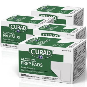 Curad Alcohol Prep Pads 400-Pack for $4