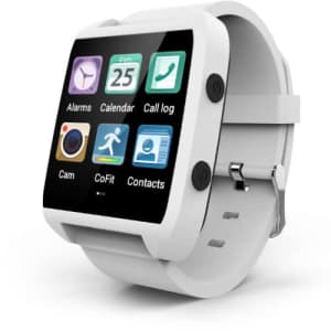 Smart Watch, Ematic All in One Easy to Wear [ Wearable ] White Smartwatch with Carrier Case [ for $69