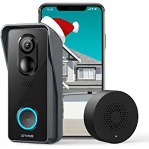 Ceyomur WiFi Video Doorbell with Chime for $30