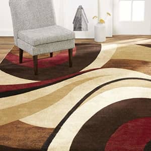 Home Dynamix Tribeca Slade Modern Area Rug, Abstract Brown/Red 39"x55" for $39