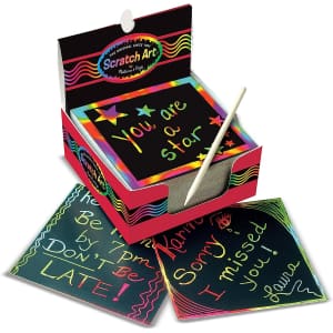 Melissa & Doug Scratch Art Rainbow Mini Notes 125ct w/ Stylus for $6