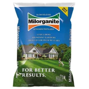Milorganite Long Lasting All Purpose Lawn Food Fertilizer 32-lb. Bag for $14 Milorganite Long Lasting All Purpose Lawn Food Fertilizer 32-lb. Bag for $14