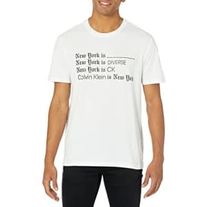 Calvin Klein Men's CK NY Logo Crewneck T-Shirt, Brilliant White, Small for $23 Calvin Klein Men's CK NY Logo Crewneck T-Shirt, Brilliant White, Small for $23