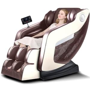 Inbox Zero Leather Match Heated Massage Chair for $750