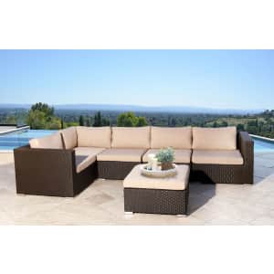 Abbyson Francisco Outdoor Wicker Modular Patio Sectional for $798 for members