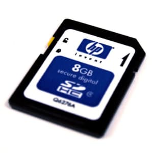 PNY HP 8 GB Class 4 SDHC Flash Memory Card Q6276A-EF for $15