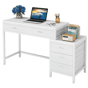 TribeSigns Way to Origin Cassey 51" Industrial 5-Drawer Computer Desk for $106 TribeSigns Way to Origin Cassey 51" Industrial 5-Drawer Computer Desk for $106