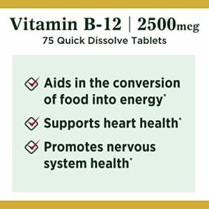 Vitamin B12 by Nature's Bounty, Quick Dissolve Vitamin Supplement, Supports Energy Metabolism and for $16