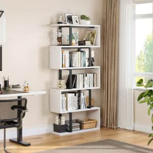Yitahome 6-Tier Vertical S-Shaped Bookshelf for $90 Yitahome 6-Tier Vertical S-Shaped Bookshelf for $90