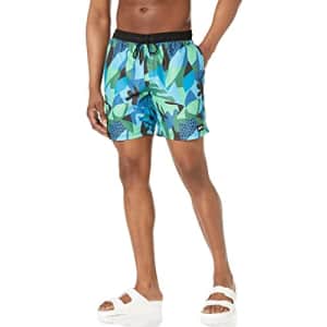 NEFF Men's Standard Daily Hot Tub Board Shorts for Swimming, Blue/Black/Green, Medium for $40