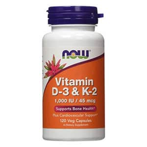 Now Foods NOW Supplements, Vitamin D-3 & K-2, 1,000 IU/45 mcg, Plus Cardiovascular Support*, Supports Bone for $9