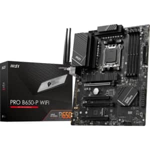 MSI PRO B650-P WiFi ProSeries Motherboard (AMD AM5, ATX, DDR5, PCIe 4.0, M.2, SATA 6Gb/s, USB 3.2 for $145