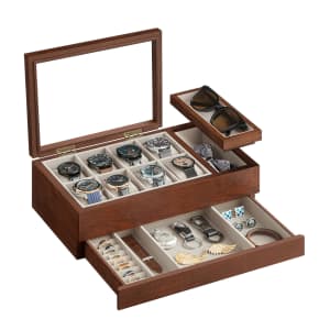 Songmics 8-Slot Wooden Watch Box for $28