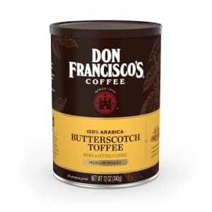 Don Francisco's Butterscotch Toffee Flavored Ground Coffee, 100% Arabica (12 Ounce Can) for $8