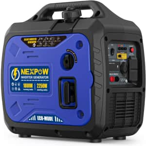 NEXPOW 2,250W Portable Inverter Generator w/ CO Alarm for $360 NEXPOW 2,250W Portable Inverter Generator w/ CO Alarm for $360