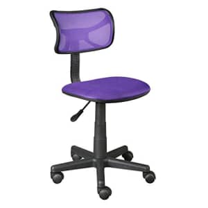 Urban Shop Swivel Mesh Desk Chair, Purple for $40