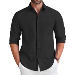 Coofandy Men's Casual Button Down Shirt for $14